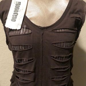 Monoreno Ripped Sequin dress